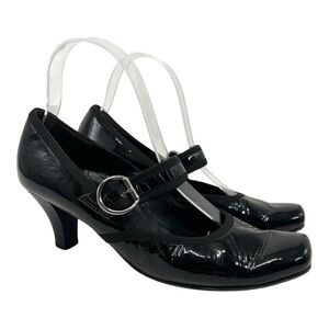 Paul Green Black Patent Leather Mary Jane Handcrafted Heels Women’s 7.5